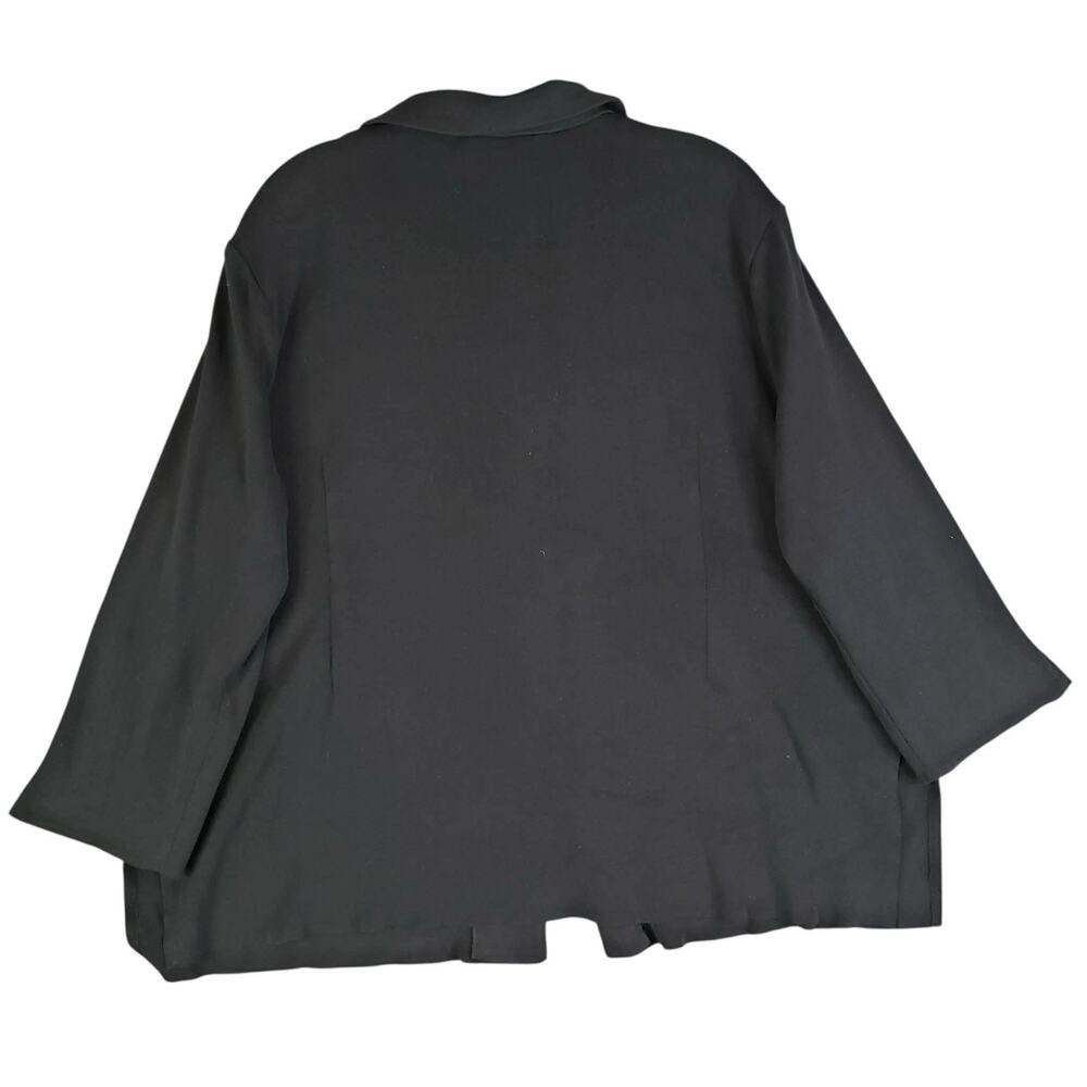 Ming Wang Women Knit Cardigan Jacket Size XL ? Black Career Capsule Stretch Knit - Picture 3 of 9
